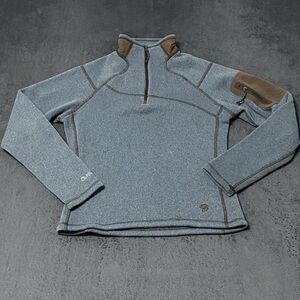 Mountain Hardwear Fleece Pullover Sweater Womens S Blue Polartec 1/4 Zip Pocket